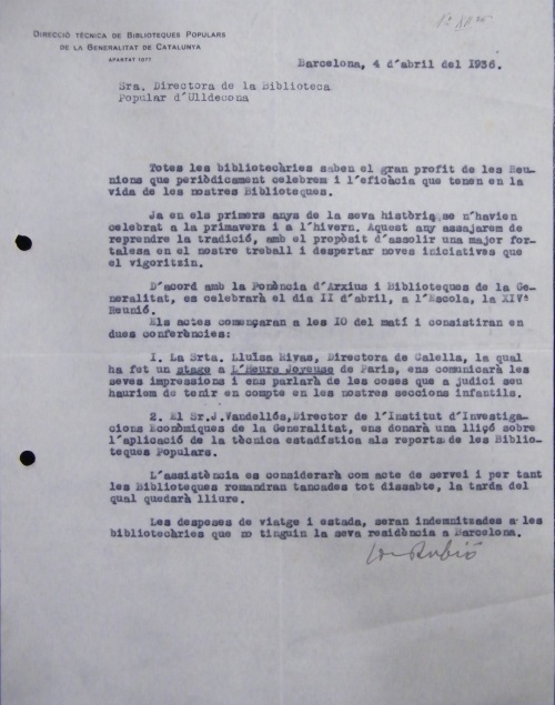 Correspondència Rebuda, 1936/04/04, Biblioteca Popular