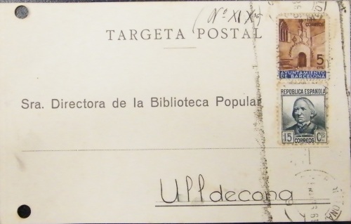 Correspondència Rebuda, 1936/05/25(1), Biblioteca Popular