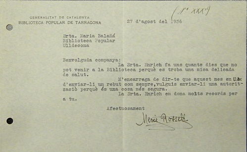 Correspondència Rebuda, 1936/08/27, Biblioteca Popular