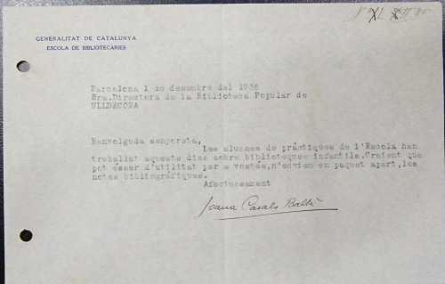 Correspondència Rebuda, 1936/12/01(2), Biblioteca Popular